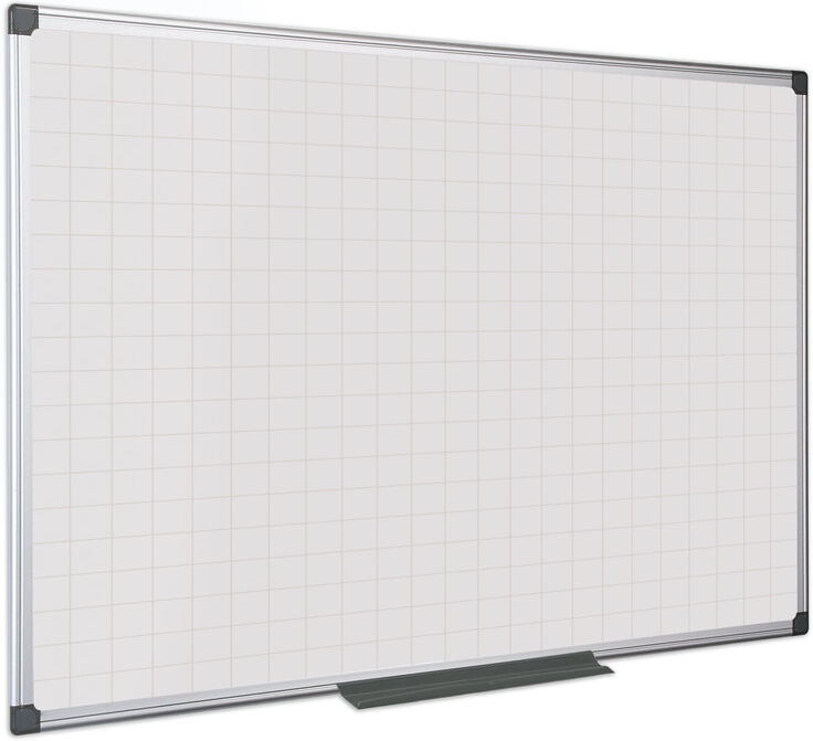 Bi-Office Whiteboard, Magnettafel mit Aufdruck, Quadrate/Raster, 900 x 600 mm