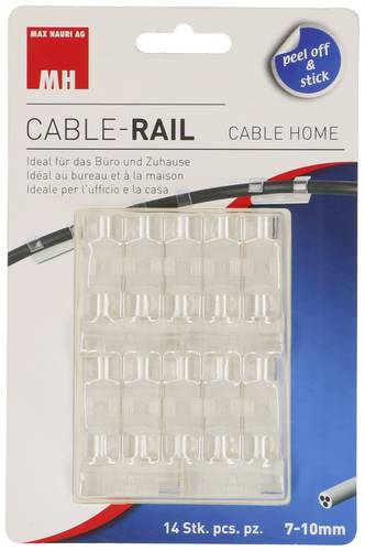 Max Hauri Kabelclip selbstklebend 164657 Bündel-Ø-Bereich 10mm (max) Transparent 14St.