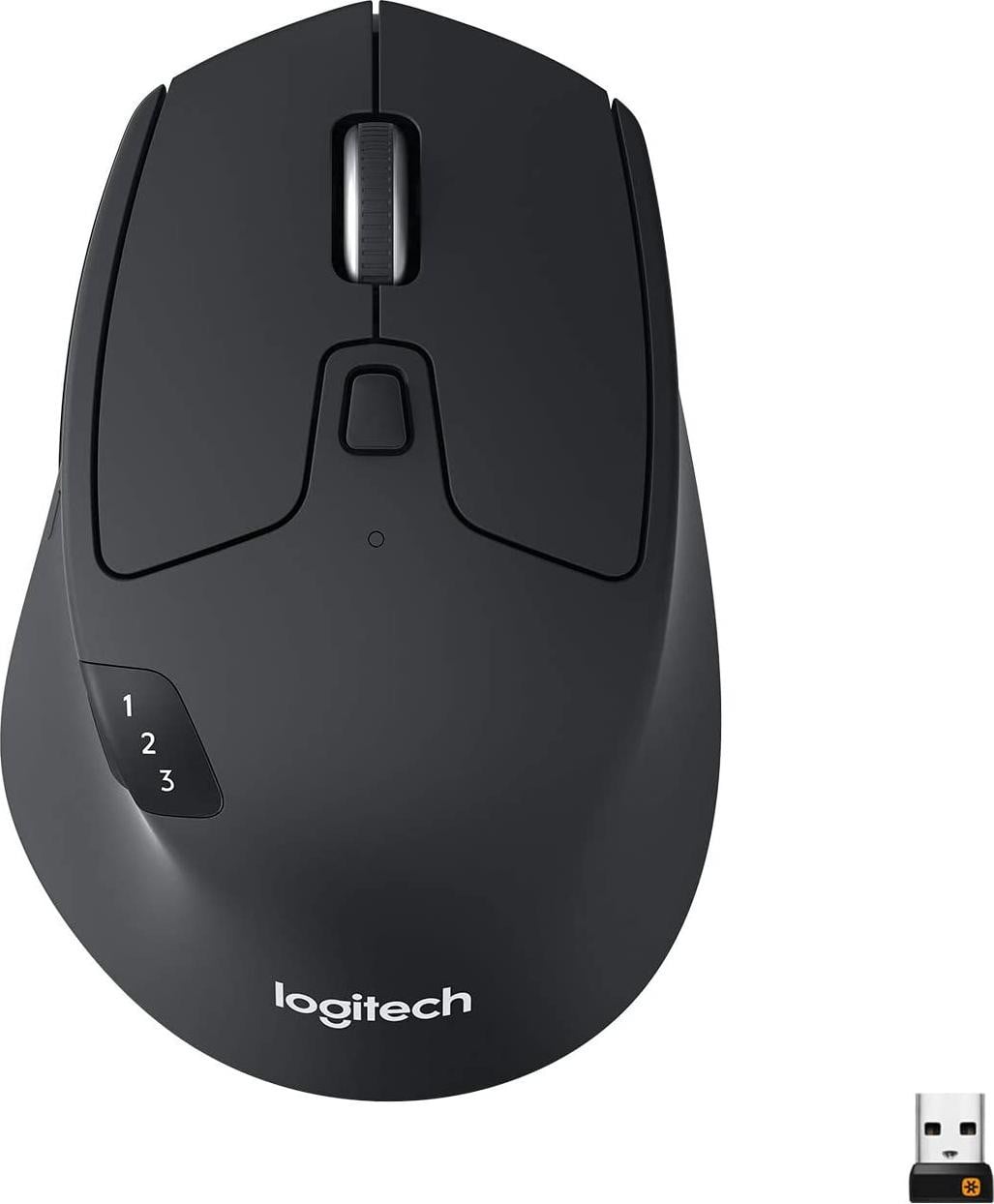 Logitech M720 Triathlon draadloze muis met Bluetooth en Unifying-technologie, zwart