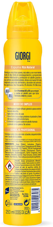 Giorgi Line Spray para cabelos cacheados Giorgi Rizo Natural nº 3 250 ml