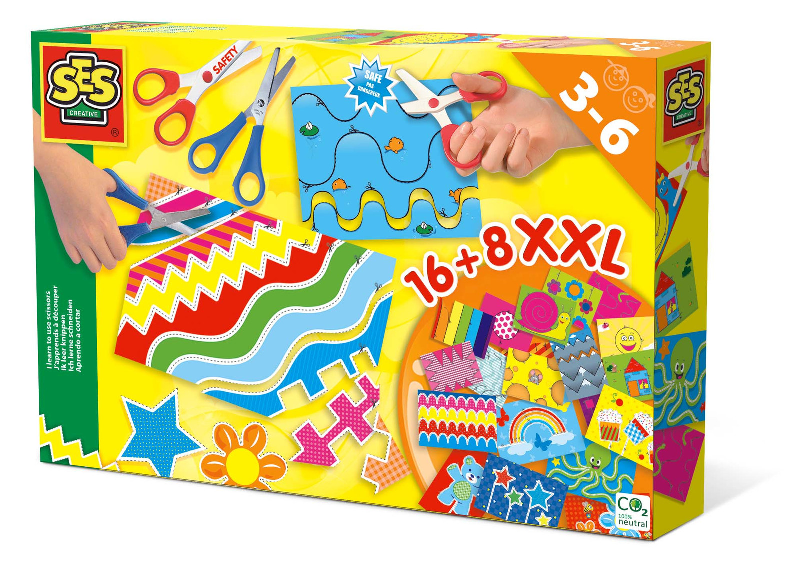 SES Creative Ik leer knippen met schaar, 3 rokjes, Meerkleurig