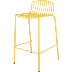 Mori Outdoor Barstuhl aus Stahl gelb 65