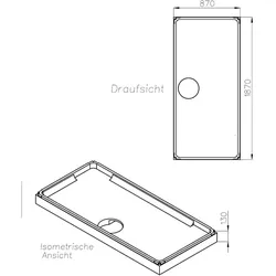 Neuesbad Wannenträger für Bette superflach 190x90x3,5 SD 25411