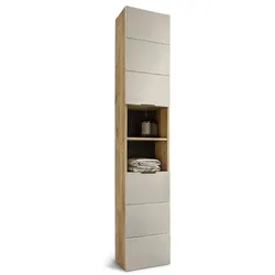 Hochschrank Kreta Dekor Beige Kaschmir