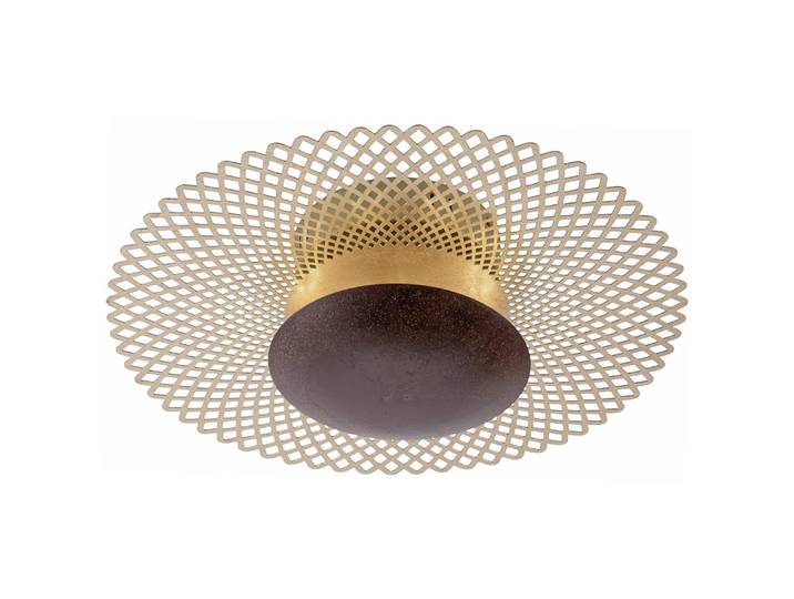 Plafonnier LED IV Ø 45cm Doré/Marron Matériau : Métal Surface en métal : Laqué Type de métal : Acier LED non-remplaçables