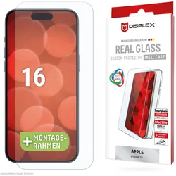 DISPLEX Panzerglas (10H) + Schutzhülle für Apple iPhone 16