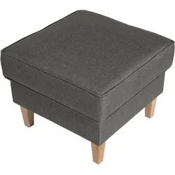 HOCKER Karlen Bezug Flachgewebe Buche natur / hellgrau