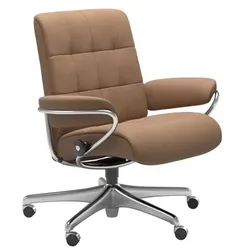 Stressless Bürostuhl London Office Low Back Leder Braun Batick Latte