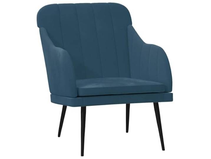 Tmriohed Relaxsessel Samt Blau 63x76x80 cm Armlehnstuhl Metall Gemütlicher Einzelsessel aus weichem Samt mit robustem Metallgestell, ideal für Ihr Wohnzimmer oder Schlafzimmer.