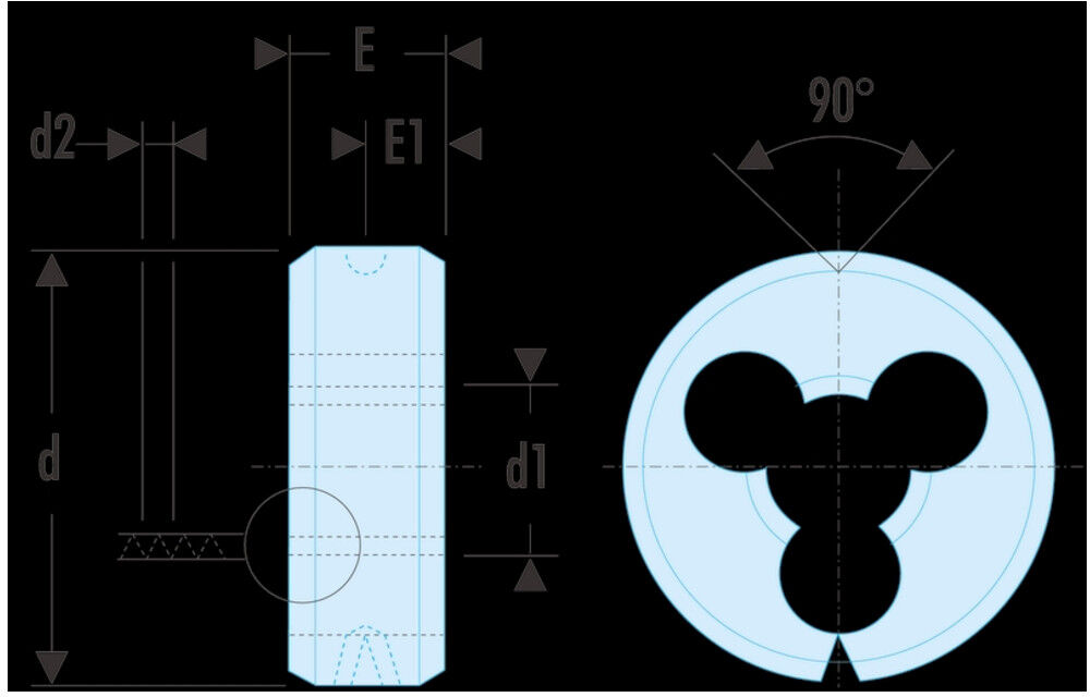 Facom Schneideisen erweiterbar M4 (221.4X70)