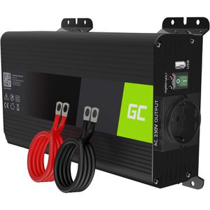 Green-Cell Spannungswandler INVGC16, 12V auf 230V, reiner Sinus, 500W / 1000W