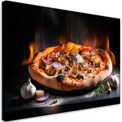 WANDBILD Pizza essen küche restaurant