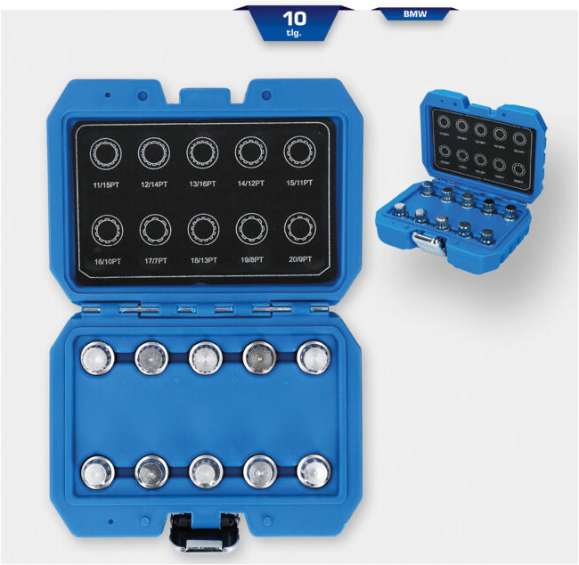 Brilliant Tools Assortiment de systèmes antivols de roue pour BMW, 10 pcs, BT691170 (BT691170)