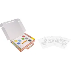 JOVI Bastelset Play & Fun Sand Painting Kit Transport mehrfarbig