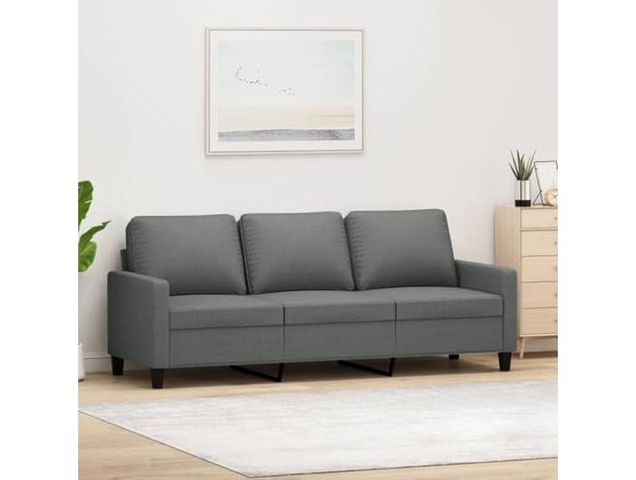 Bulliing 3-Sitzer-Sofa Dunkelgrau 180 cm Stoff Moderne 3er Sofa, Kleine Couch mit Armlehnefür Wohnzimme/Wohnung/Büro