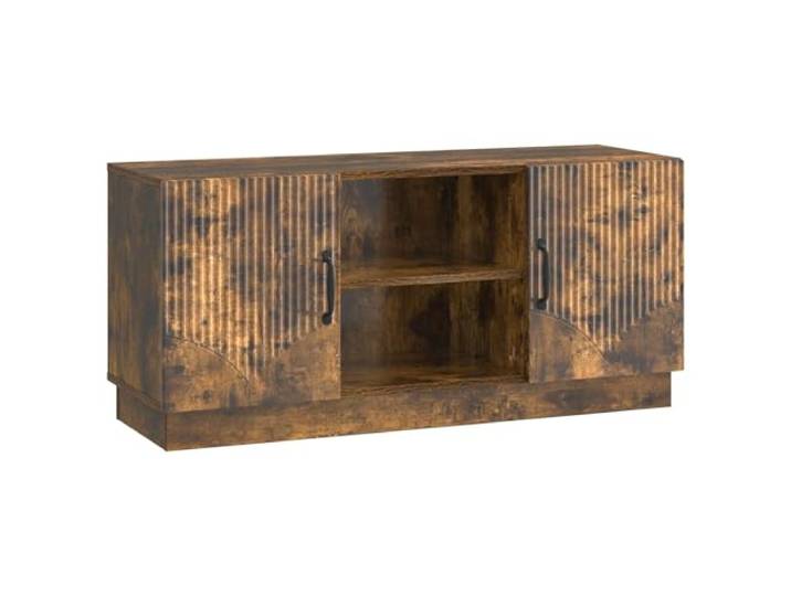 KTHLBRH TV-Schrank 102 x 34,5 x 47 cm Eiche Rauchholz Ingenieuriert Technisches Holz, Verformung, Schubladen, verstellbare Regale, Wohnzimmer, Spielzimmer, modernes Büro