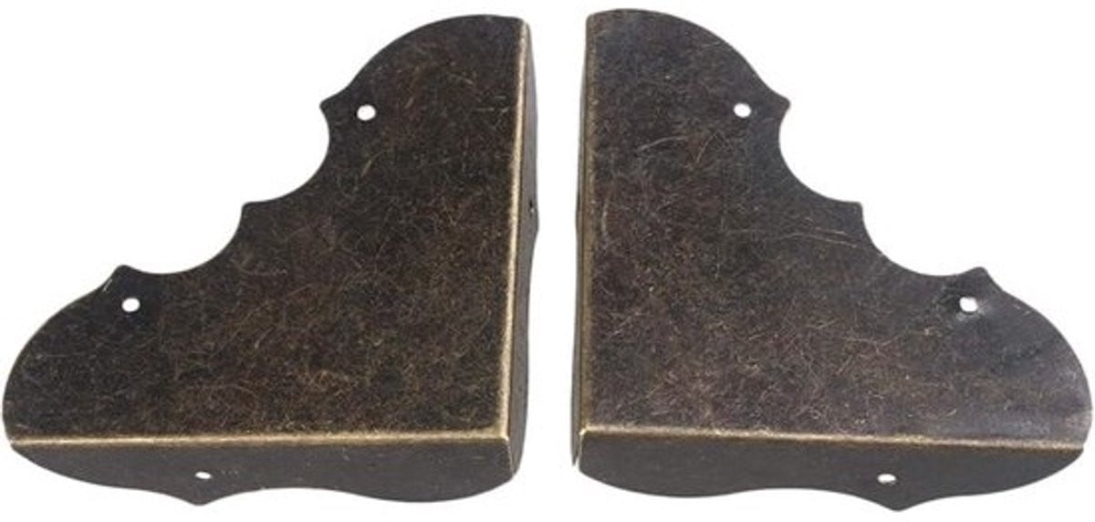Decoratieve hoekbeugels in antiek brons voor houten meubels, 53 mm