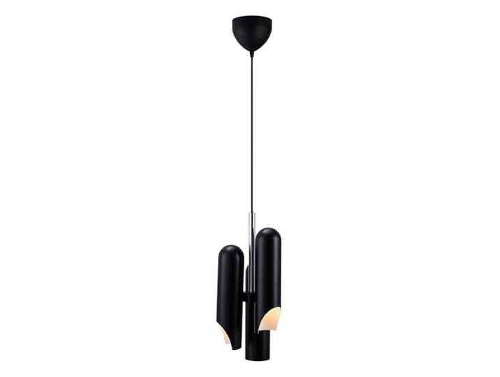 DFTP Rochelle 3-Spot Pendelleuchte – Schwarz, E14 Fassungen, 3 Leuchtenköpfe, 300 cm Kabel, Modernes Design mit Chromdetails, Skandinavisches Design