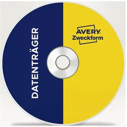 Avery, Etiketten, CD-Etiketten L6043-100 Ø 117 mm, Klebehaftung: Permanent