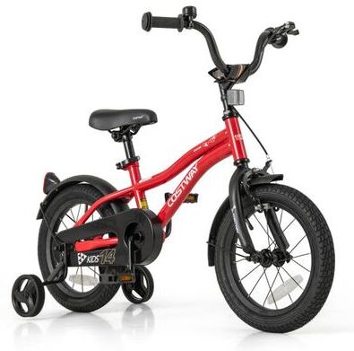 Costway 14 Inch Kids Bike Adjustable Bicycle with Reflectors and Bell for 3-5 Years Old