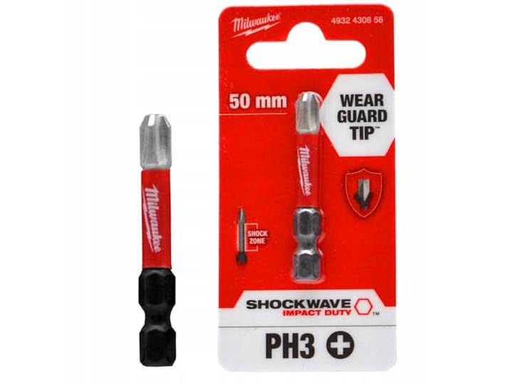 Milwaukee Schroevendraaier bit Shockwave Gen II PH3 / 50 mm