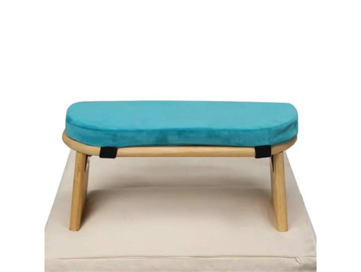 FDzkrtvm Meditationsbank aus Holz Mehrfarbiger faltbarer ergonomischer Hocker for Meditation mit weicher Polsterung(Blue)