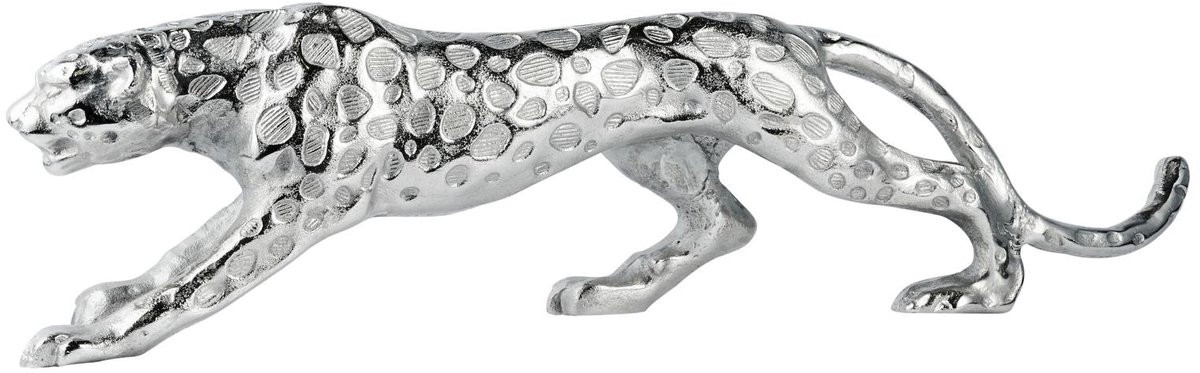 Michael Noll Luipaard beeld decoratief panter beeld zilver Lengte: 40 cm