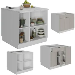 Vicco, Regal, Kücheninsel Fame-Line (90 x 82 x 82 cm)