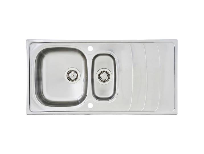 Respekta Spüle Miami, Edelstahl, Metall, 100x19x50 cm, Küchen, Küchenausstattung, Küchenspülen, Edelstahlspüle