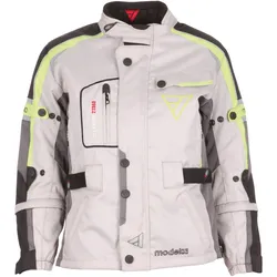 Modeka El Chango Kids Kinder-Motorradjacke - hellgrau - 128