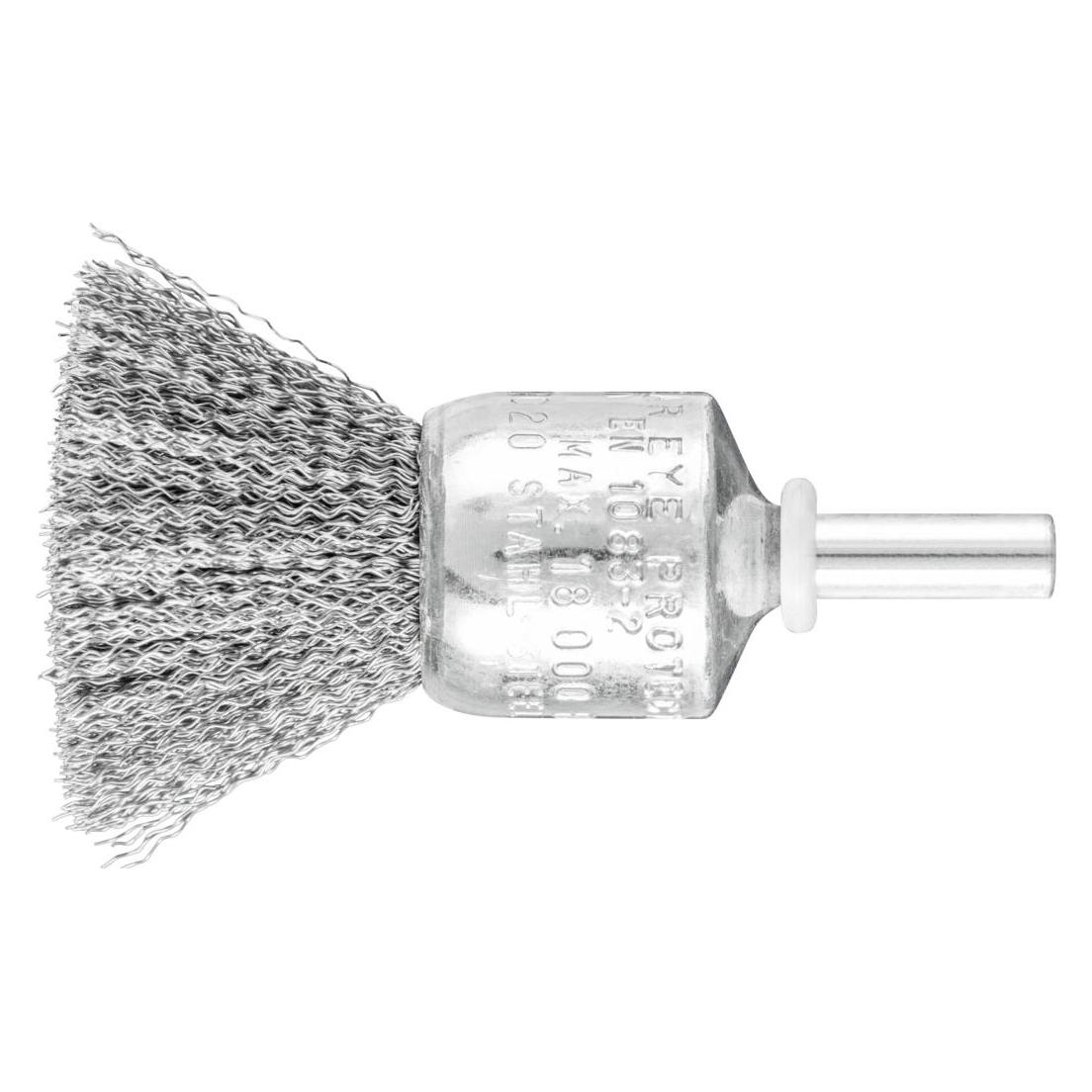 Pferd POS Pinselbürste ungezopft PBU Ø20mm Schaft-Ø6 mm Stahl-Draht-Ø0,20 (POS PBU 2022/6 ST 0,20)
