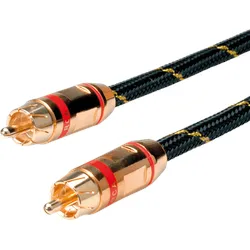 ROLINE 11094231 - Cinch Kabel, simplex Stecker/Stecker, rot, 2,5 m