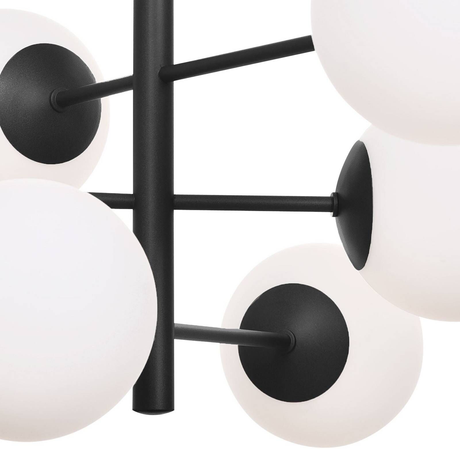 Glas Hängelampe Aurora Domiluce, dimmbar, schwarz, für Wohn- / Esszimmer, Glas, Pendelleuchte