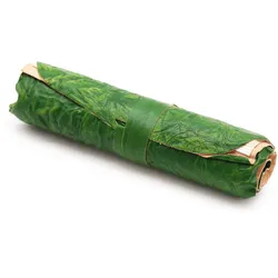 Rolled Leather Travel Notebook - 96 pages - Green  21x15cm