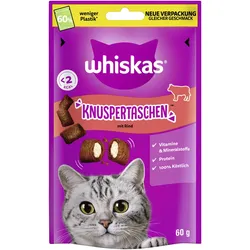 Whiskas Knuspertaschen Rind 6x60 g