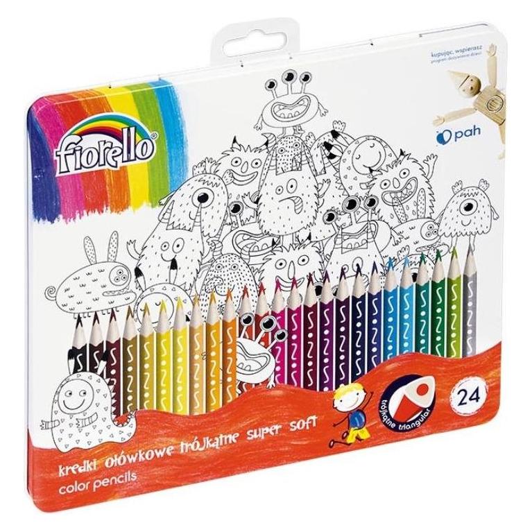 Fiorello Superweiche Buntstifte 24 Farben Metallpackung (24x) (313047)