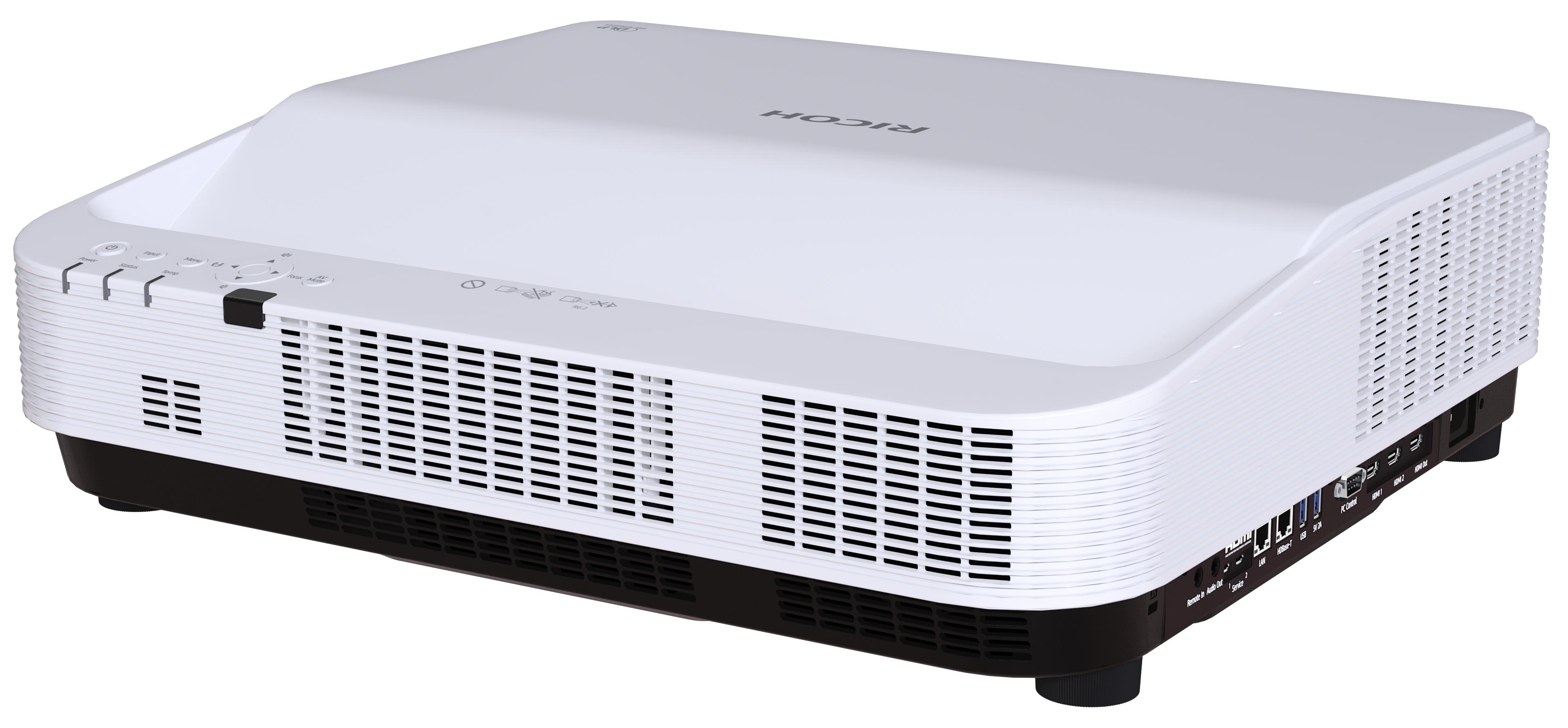Ricoh PJ UHL3660, 6500 ANSI Lumen, DLP, UHD 4K (3840x2160), 5000000:1, 2159 - 4064 mm (85 - 160"), 0,01 - 0,38 m