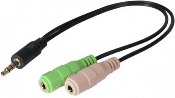 Onedirect Adaptateur Jack 3.5 mm pour casque PC Adaptateur double prise jack 3.5 mm