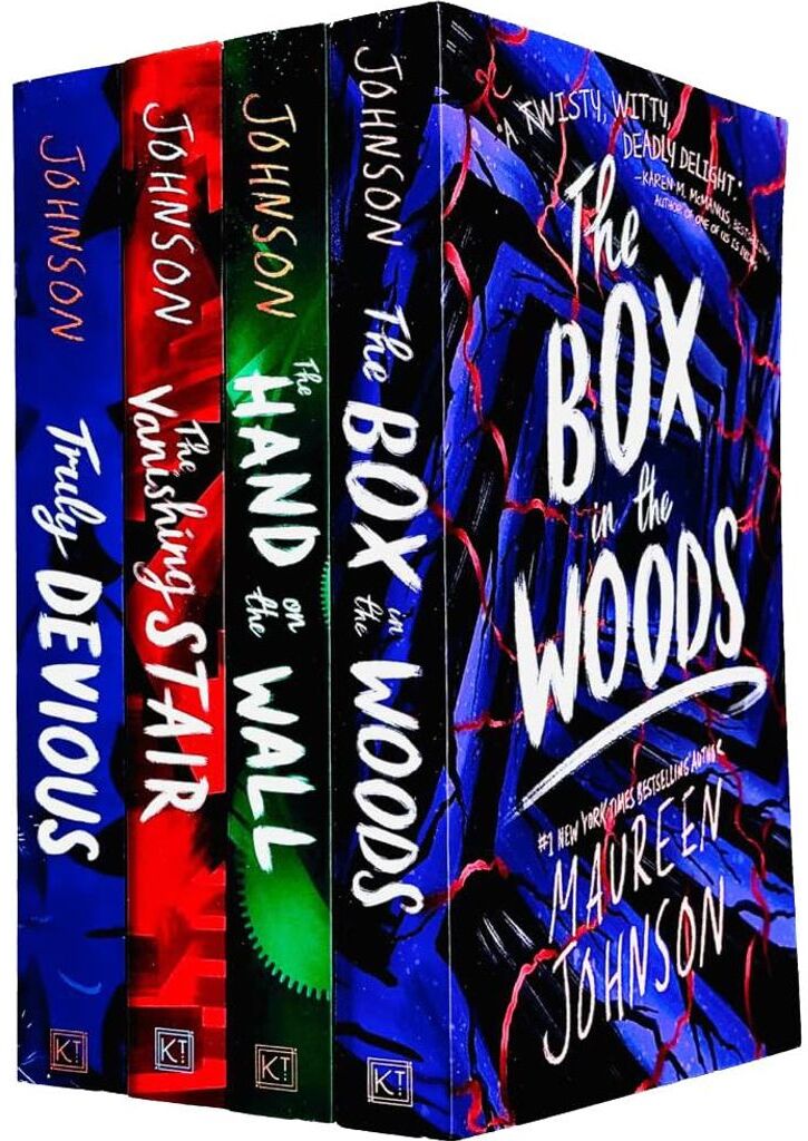 HARPERCOLLINS Truly Devious Series 4 Books Collection Set By Maureen Johnson (Truly Devious, The Vanishing Stair, The Hand on the Wall, The Box in the Woods)