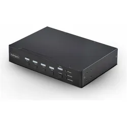 StarTech .com P4AD122M-KVM-SWITCH, 3840 x 2160 Pixel, 4K Ultra HD, 36 W, Schwarz, KVM Switch, Schwarz