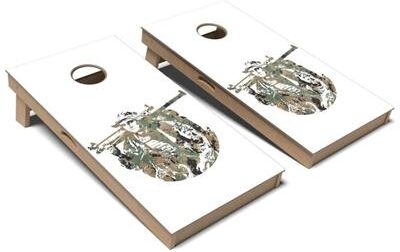 Skip's Garage Marines George Cornhole Board Set