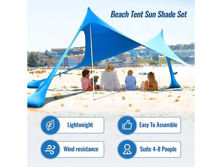 Vente chaude Portable Lycra plage auvent tente Protection UV parasol installation facile abri extérieur pour Camping pique-nique abri de pêche