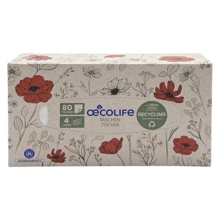 Oecolife Taschentücherbox 4-lagig weiss, 1 St. (6314001)