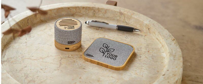 Caricatore wireless moses   bambù   rpet   15w Personalizzate o neutre IMPRESSION
