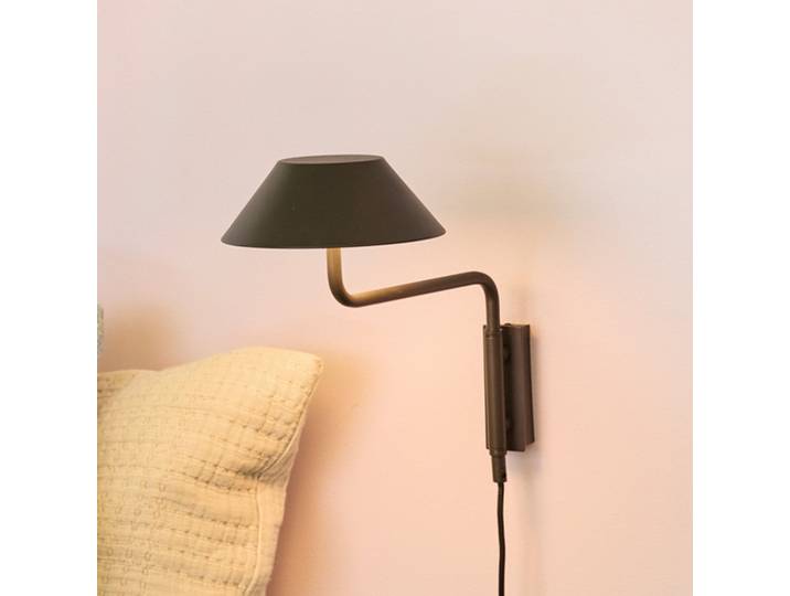 Applique murale LED COVER noire, saillie 30 cm - Hübsch - Salon / séjour - Moderne - Métal - Semi-encastré