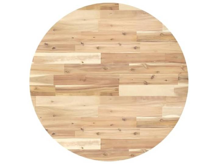 fsahslih Tischplatte Rund Ø 80x2 cm Massivholz Akazie Esstisch Vielseitige Holzplatte für Wohnzimmer, Küche und Café: Naturholz mit glatter Kante, individuell ölen oder lasieren.