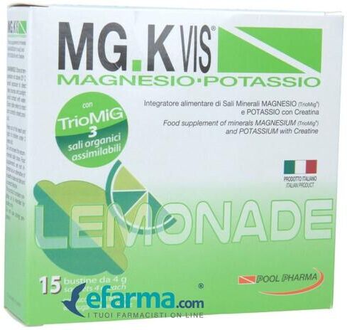 Mg-K Vis MG.K Vis Magnesio Potassio Lemonade Integratore Sali Minerali 15 Bustine