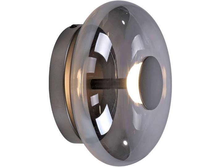 LED Deckenleuchte POSH , grau, 1, Ø 22cm H: 11cm, 1 Stk., SCHÖNER WOHNEN-KOLLEKTION, Leuchten, SCHÖNER WOHNEN Kollektion, SimplyDim, Memoryfunktion, LED Deckenleuchte