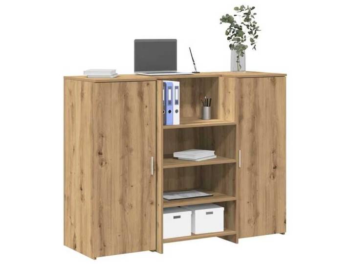 Bureau réception chêne artisanal 135x50x103 5cm bois ingénierie comptoir de réception réception de salon comptoir 3324195