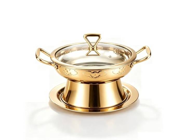 wärmebehälter Deckelloser runder Chafing Dish, Chafing Dish-Set Sets aus Edelstahl-Chafers und Buffetwärmern mit Pfannen und Brennstoffhaltern